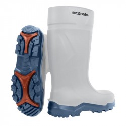 Maxisafe XtremeGrip White Polyurethane Gumboots Composite Toecap - 4 - FWS806-4