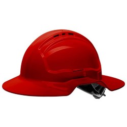 Maxisafe Broad Brim Ratchet-Harness Red Hat - HVB570-R