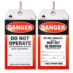 Maxisafe Safety Tag ‘Danger Do Not Operate’ - SDT104
