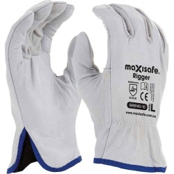 Maxisafe Natural Full Grain Rigger Medium Glove, Retail Carded - GRB140-09C
