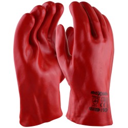 Maxisafe Red PVC Glove 27cm, Retail Carded - GPR121C