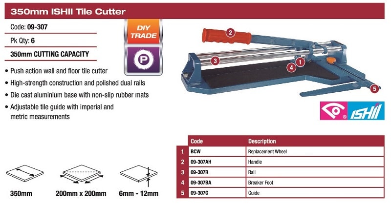 ISHII 350mm Tile Cutter 09-307 - Beton Tools