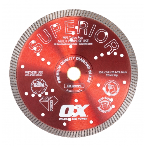 OX MPS SUPERIOR Turbo Diamond Blade 9 inch