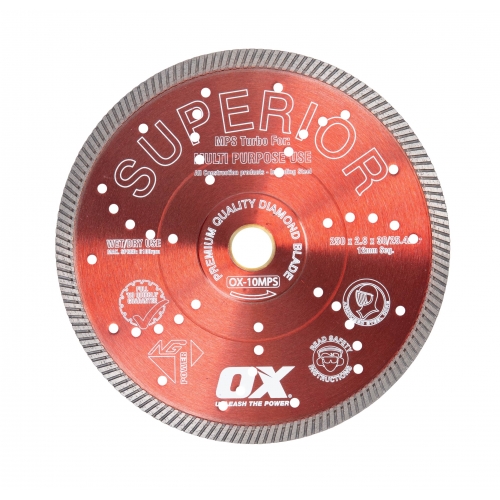 OX MPS Superior Turbo Diamond Blade 250mm 10inch