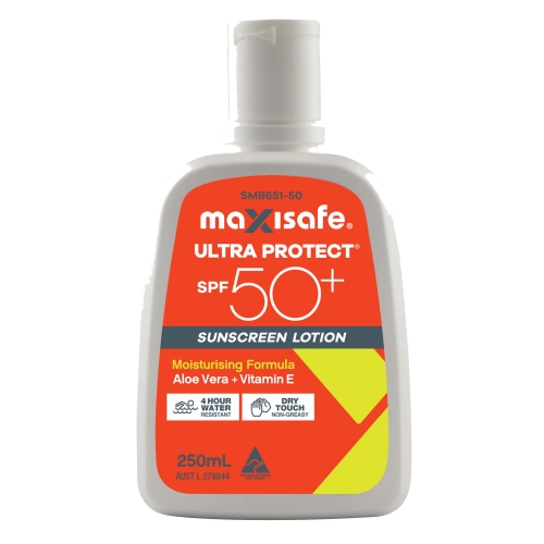 Maxisafe SPF 50+ Sunscreen – 250ml Bottle SMB651-50