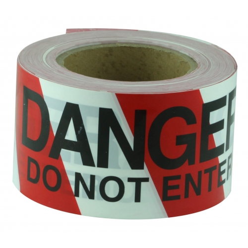 Maxisafe DANGER DO NOT ENTER Black on Red/White tape BRD714