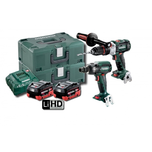 Metabo 2 PCE LiHD Impact Drill Wrench Combo Kit 400NM AU68902055 - SB SSW 400 BL M HD 5.5