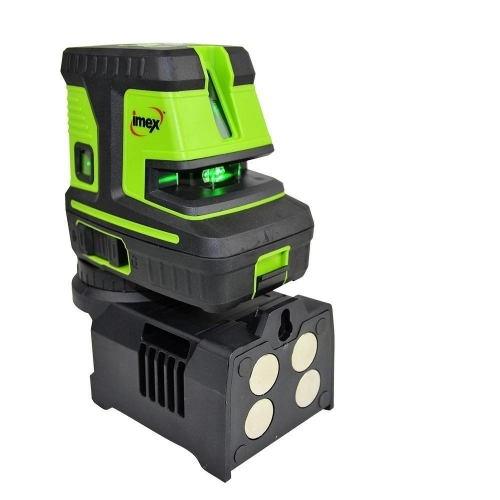 Imex Green Crossline & 5 Dot Laser Level with Laser Detector 012-LX25GPD