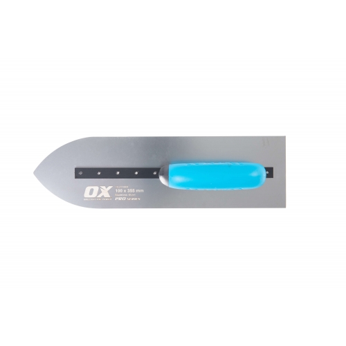 OX Professional 100 x 355mm S/S Pointed Finishing Trowel