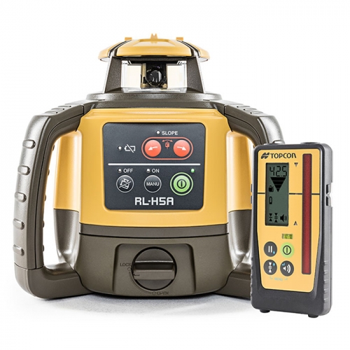 Topcon Rotating Laser Level Red Beam Manual-single-grade Rechargeable RL-H5ARB + LS100D 102120010