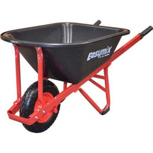 Masterfinish by A.G.Pulie Red Barrow with steel Handle and narrow Pneumatic W300P-HSRNGS