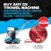  OX 24″ Trowel Machine Honda 5.5hp GX160 Motor OX-TM24