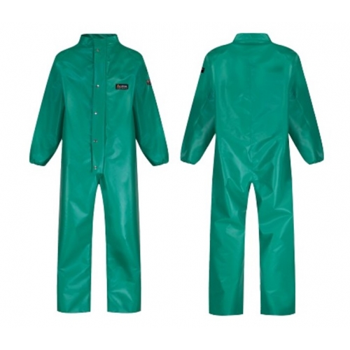 Maxisafe Chemmaster Green PVC Medium Coverall with Collar CPC980-M