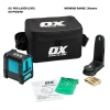 OX Pro Cross Green Beam Laser Level & OX Pro Laser Level Detector Bundle