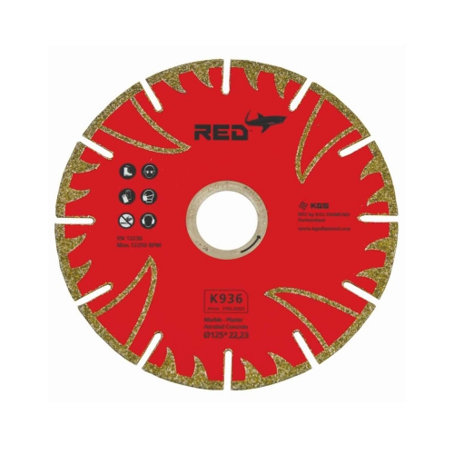 KGS 5inch Red Shark K936 Electroplated Blade - KGS3102.20235