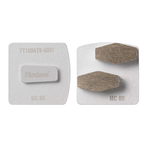 Flextool 80 Grit BladeTec Easy Lock Silver Grinding Shoes MC80-2S (3PK) - FT100479-UNIT