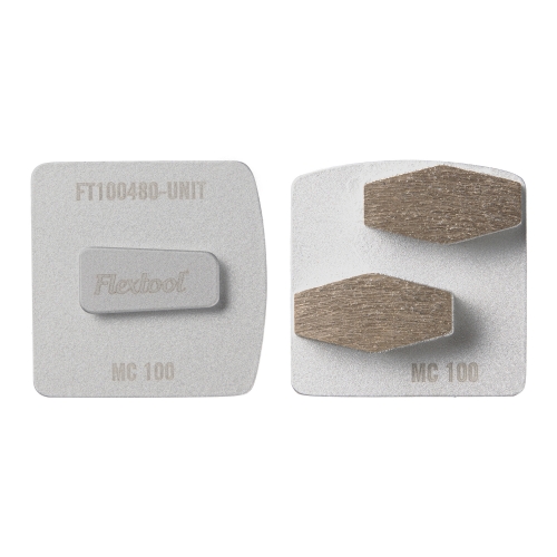 Flextool 100 Grit BladeTec Easy Lock Silver Grinding Shoes MC100-2S (3PK) - FT100480-UNIT