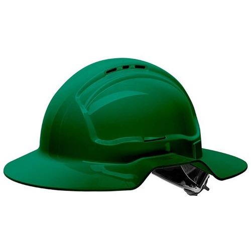 Maxisafe Broad Brim Ratchet-Harness Green Hat - HVB570-GR