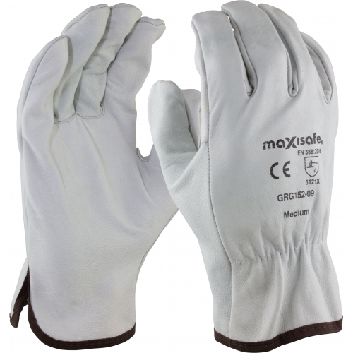 Maxisafe Economy Full Grain Rigger Medium Glove, Retail Carded - GRG152-09C